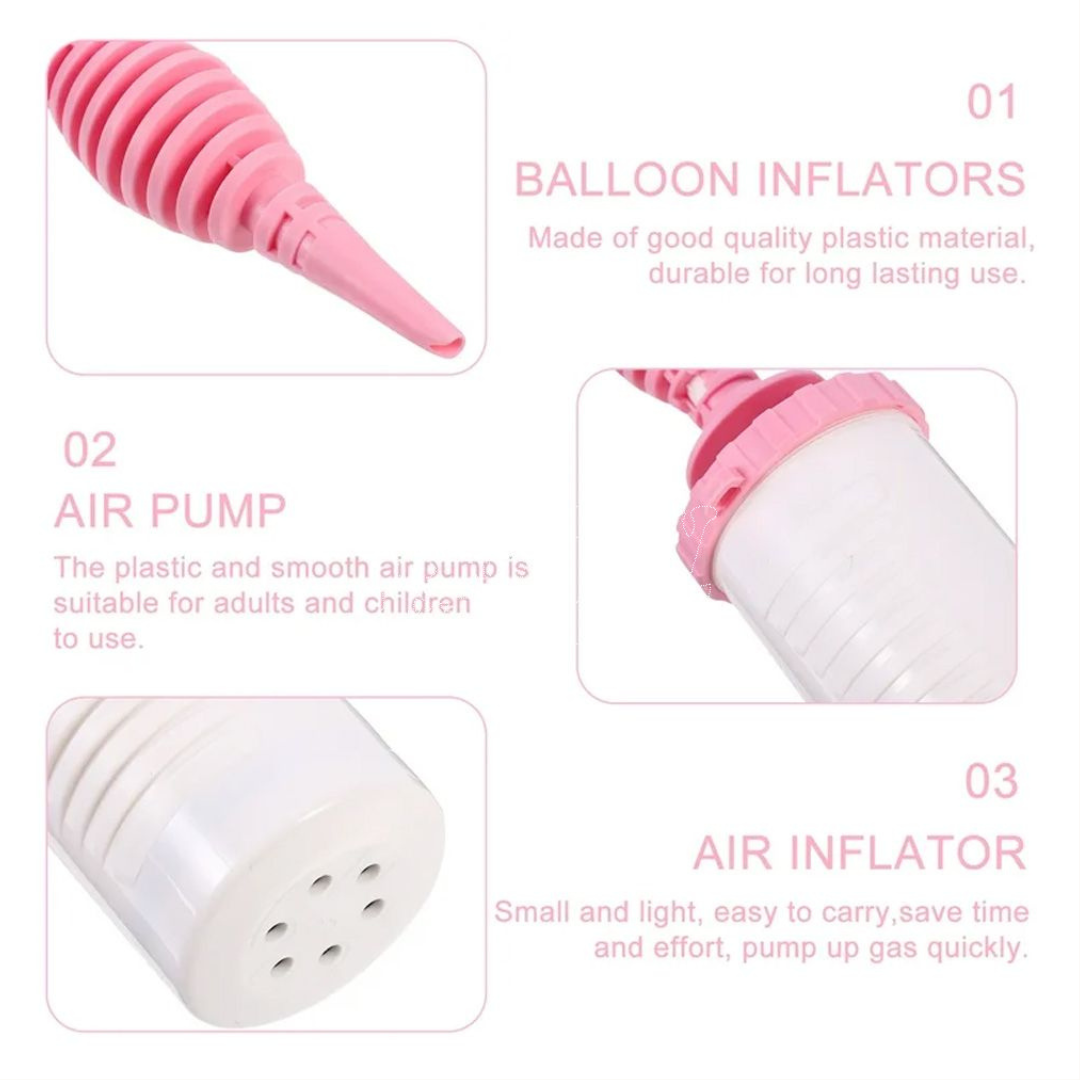 Pink Dual Action Balloon Hand Pump