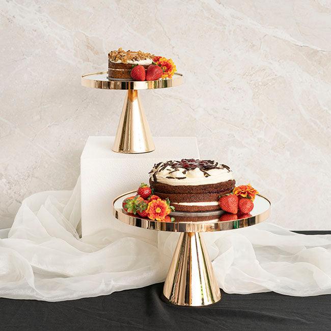 Cake Stand Hire - Gold - La Bambina