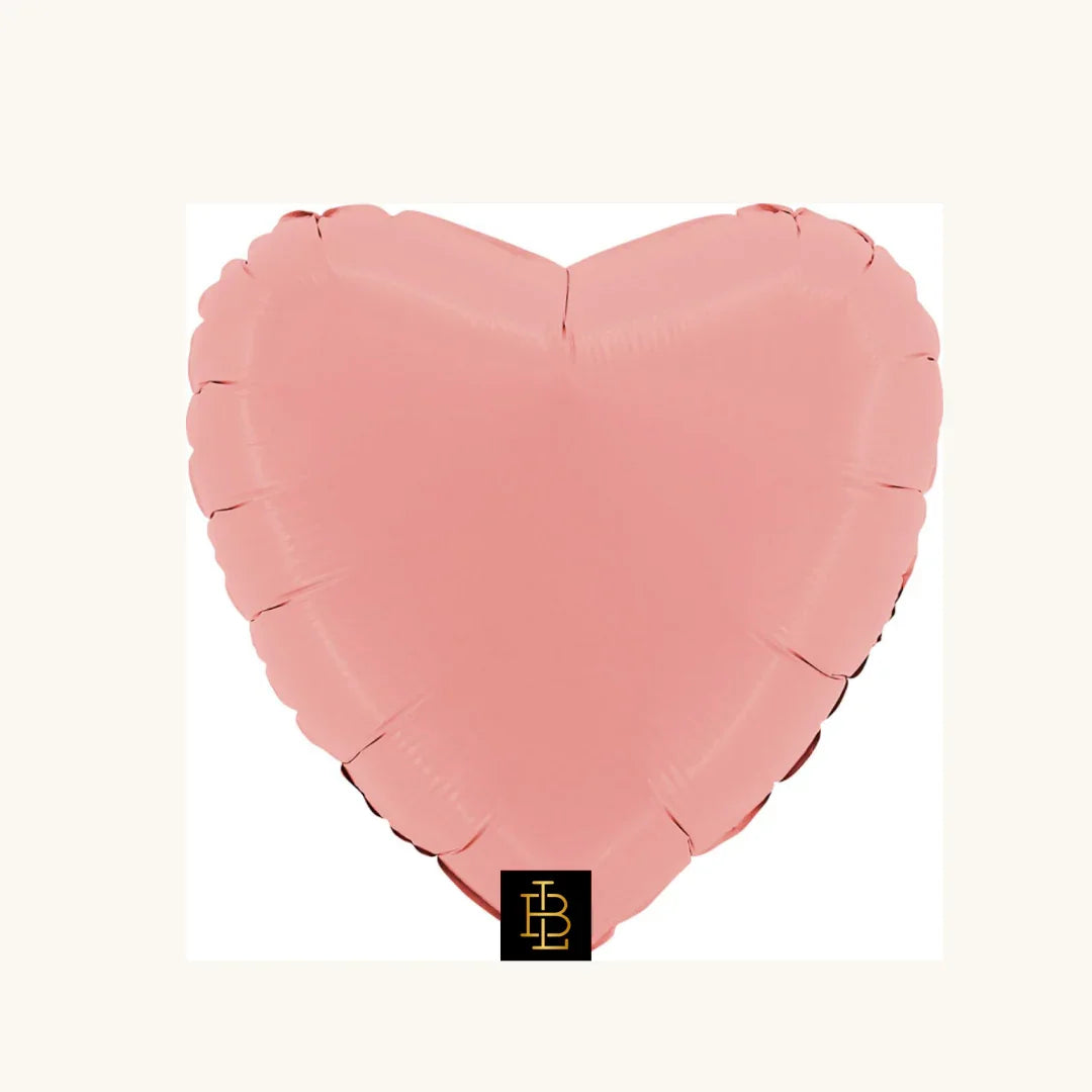 Matte pink heart-shaped foil balloon perfect for children's birthday celebrations at La Bambina