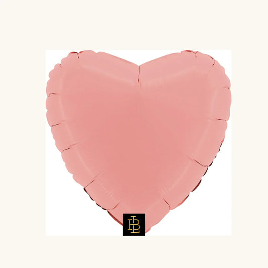 Matte pink heart-shaped foil balloon perfect for children's birthday celebrations at La Bambina