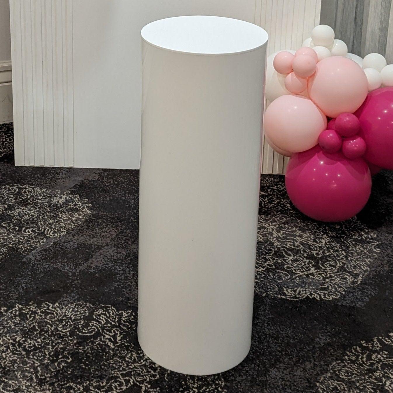 White Round Plinth Hire - La Bambina