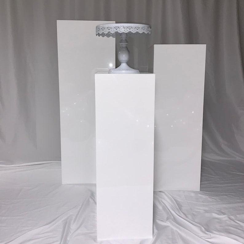 White Square Plinth Hire - La Bambina